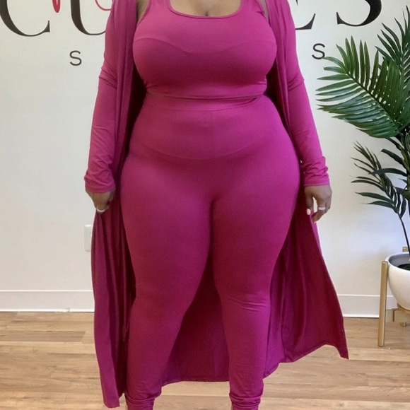 3 piece tank, pants, and cardigan set. Brand new - Picture 2 of 3